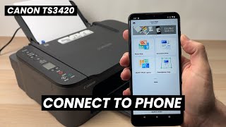 Connect Phone to Canon Pixma TS3420 Printer Over WiFi FULL SETUP [upl. by Nwahsyd573]