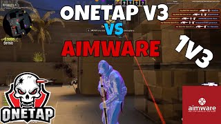 onetap v3 DESTROYS aimware in 1v3 mm hvh [upl. by Presber]