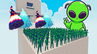 100x ALIEN  1x GIANT vs 4x EVERY GOD Totally Accurate Battle Simulator TABS [upl. by Acnaiv]