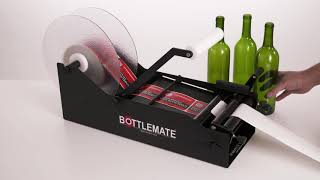 Manual Bottle Label Applicator  BOTTLEMATE Manual Label Applicator for Bottles [upl. by Kieffer]