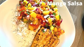 Simple Mango Salsa Recipe [upl. by Ahsirtal114]