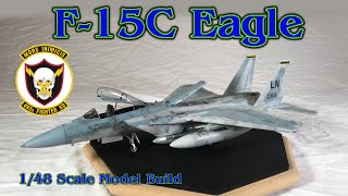 Building the Tamiya 148th Scale F15C quotEaglequot Fighter Jet [upl. by Nylessoj]