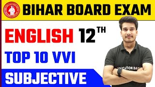 English Class 12 Subjective Question Answer 2025  Bihar Board 12th English Question Answer [upl. by Yelsiap]