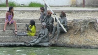 San Vicente Mud Baths Ecuador things to do near Salinas [upl. by Nehtanoj]