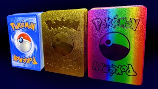 RAREST COOLEST POKEMON CARD COLLECTION  BLUE GOLDEN RAINBOW POKEMON CARDS pokemon pokémon [upl. by Currey]