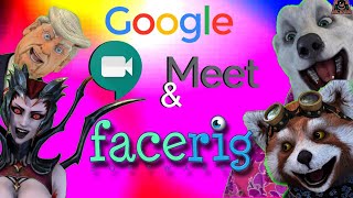 Facerig and Google Meet and Google Hangouts  fun with meetings [upl. by Woodruff672]