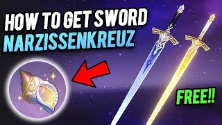 How to Get the Sword of Narzissenkreuz amp Surging Sacred Chalice Refinement Material  Genshin 42 [upl. by Fisoi706]