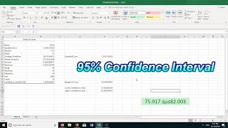 Confidence Interval Estimation Using Excels Data Analysis Tool [upl. by Cooe]