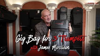 James Morrison introducing the Schagerl  Gard  Gig Bag for 3 Trumpets [upl. by Burkitt]