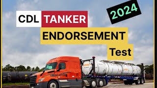 UsaDrivertest cdl tanker endorsement test 2024 dmv cdl tanker vehicle question answer practice [upl. by Durning]