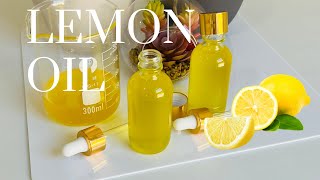 HOW TO MAKE LEMON OIL  HOMEMADE LEMON ESSENTIAL OIL FOR SKIN BRIGHTENING  DIY VITAMIN C OIL [upl. by Olemrac]