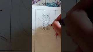 cute animal drawing series part2😆Mr foxy😆🙏 subscribe🙏drawing art [upl. by Yddeg]