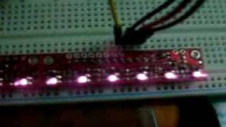 Pololu QTR8RC LEDs ONOFF test [upl. by Caassi352]