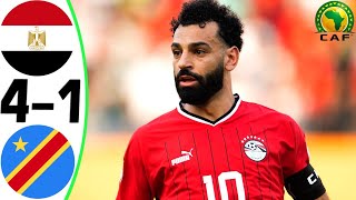 Egypt vs Congo 41  All Goals and Highlights  2024 ⚽️ SALAH [upl. by Balfore430]