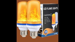 Smaller LED Flame Light Bulbs4 Modes Flickering Halloween Light Bulbs for Outdoor Decoration [upl. by Eudo]