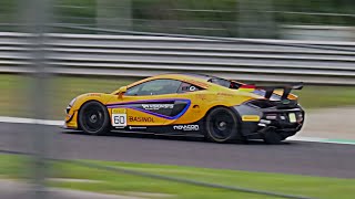 PURE McLaren FlyBy SOUND In Monza  Fanatec GT World Challenge Europe Weekend  Free Practice [upl. by Muhcan]