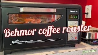 Behmor coffee roaster  first roast [upl. by Ester441]