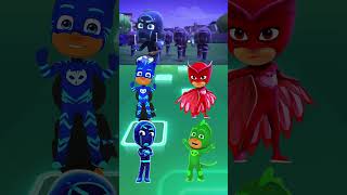 PJ Masks  CatBoy 🆚 Owlette 🆚 Night Ninja 🆚 Gekko X Dance Song Tiles Hop EDM Rush shorts [upl. by Bello886]