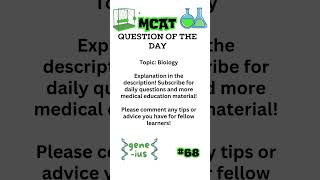 MCAT Question of the Day 68 [upl. by Jermain]