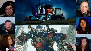 Entrance of Optimus Prime and His Crew Transformers  2007  Reaction Mashup  transformers [upl. by Suicul]