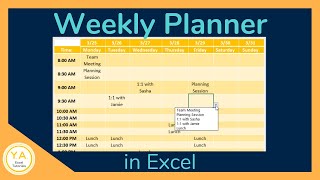 How to Make a Weekly Schedule in Excel  Tutorial [upl. by Lorens441]