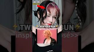 KPOP Hairstyle Hack for Asian Slim Face Rose APT Bun hairstyle kpophairstyles asianhairstyle [upl. by Uolymme]