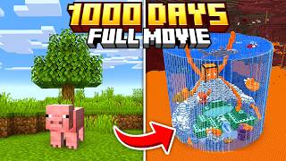 I Survived 1000 Days in Minecraft Hardcore FULL MOVIE [upl. by Wulfe225]