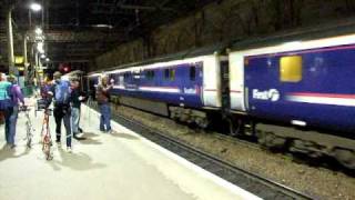 Caledonian Sleeper Glasgow  London arriving at Edinburgh Waverley station [upl. by Hermann]