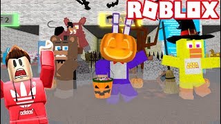 ESCAPE THE SCARY KILLER HALLOWEEN ANIMATRONICS Roblox RedHatter [upl. by Serena]