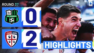 SASSUOLOCAGLIARI 02  HIGHLIGHTS  Cagliari secure top flight status  Serie A 202324 [upl. by Lechner]