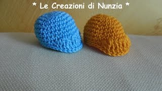 MINI CAPPELLINO CON VISIERA A UNCINETTO [upl. by Hernardo123]