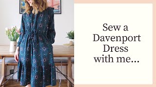 Sew a Davenport Dress with me  Sew Along  Friday Pattern Company sewing sewalong artgallery [upl. by Wendin120]