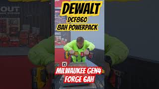 Dewalt DCF860 with 8ah powerpack vs Milwaukee Gen 4 6ah Forge [upl. by Leveroni]