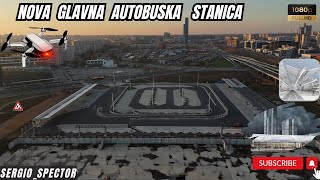 Nova Glavna Autobuska stanica Izgradnja dron video beograd [upl. by Erme]