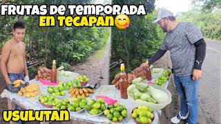 🚨😱COMPRANDO FRUTAS EN LA CALLE DE TECAPAN USULUTAN BIEN BARATAS LAS FRUTAS 😱 [upl. by Dody9]