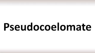 How to Pronounce Pseudocoelomate correctly [upl. by Drofniw]