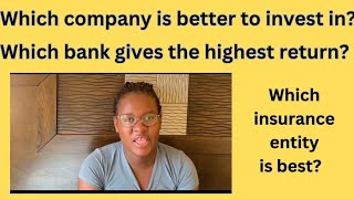 Which company should I invest in Which bank gives high returns which insurance is better Etc [upl. by Ardnu]