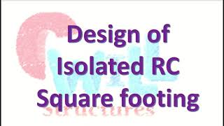 Design of Footing Isolated Square Footing Civil Engineering [upl. by Margi]