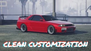 GTA 5 ELEGY RETRO CUSTOM Nissan Skyline Clean Customization Most Tunable Vehicle [upl. by Burkhardt]