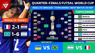 🔴 FIFA Futsal World Cup 2024 Quarter Finals Results Bracket Topscorers as of 30 Sep 2024 [upl. by Niessuh]