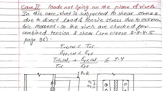 Unit2  Moment Eccentric Connection  Load not lying in the plate of rivet  Prashant YT BE Civil [upl. by Ano]