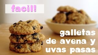 Como hacer galletas de avena y uvas pasas [upl. by Yelik44]