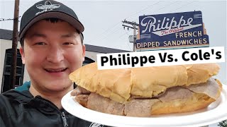 Who Makes LAs BEST French Dip Philippe The Original vs Coles [upl. by Pyle42]