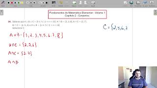Capítulo 2  Conjuntos  Ex 34 [upl. by Rind]
