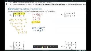 Alg II  41 Part 3  Solving Systems by Substitution [upl. by Mauro525]