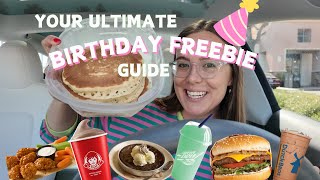 Ultimate BIRTHDAY FREEBIE Guide  Over 50 Deals [upl. by Egnalos]