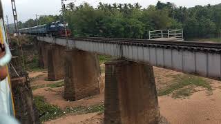 VTA WDM3A crossing ED WAP4  Gandhidham Express special crossing Ernakulam Intercity Express [upl. by Wilburn]