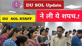 DU SOL Update 2024  DU SOL Staff Taken Pledge On Vigilance Awareness Week ll SOL की शपथ [upl. by Alleroif168]