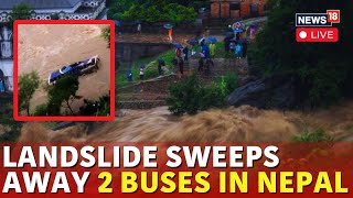 Nepal Landslide News LIVE Landslide In Nepal Sweeps Two Buses Carrying More Than 60 People  N18L [upl. by Yznil316]