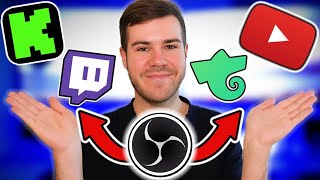 How To Multistream On OBS Studio Kick Twitch YouTube ✅ [upl. by Yentuoc]